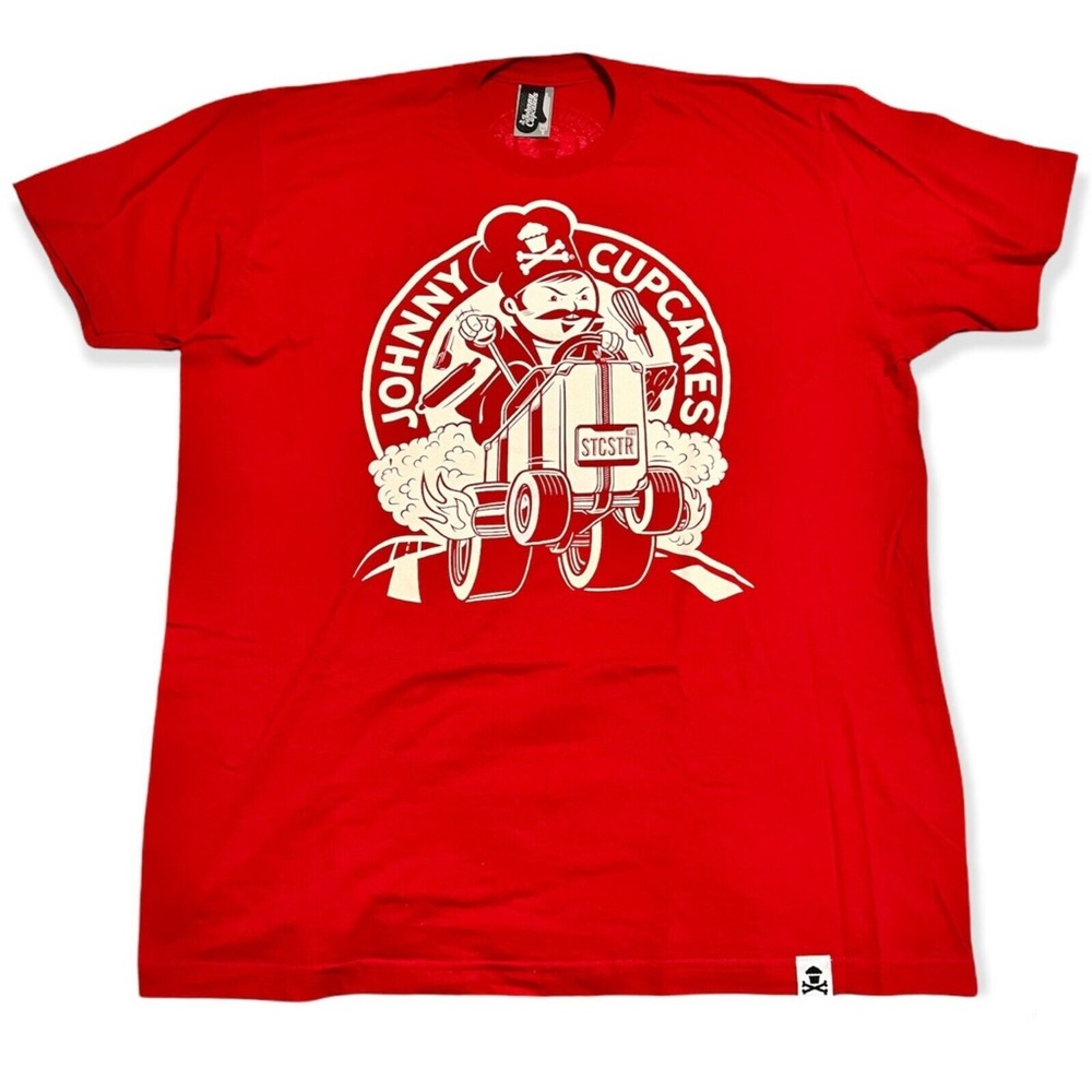 ☀️ Johnny Cupcakes Suitcase Tour 2010 T-Shirt - Picture 2 of 8